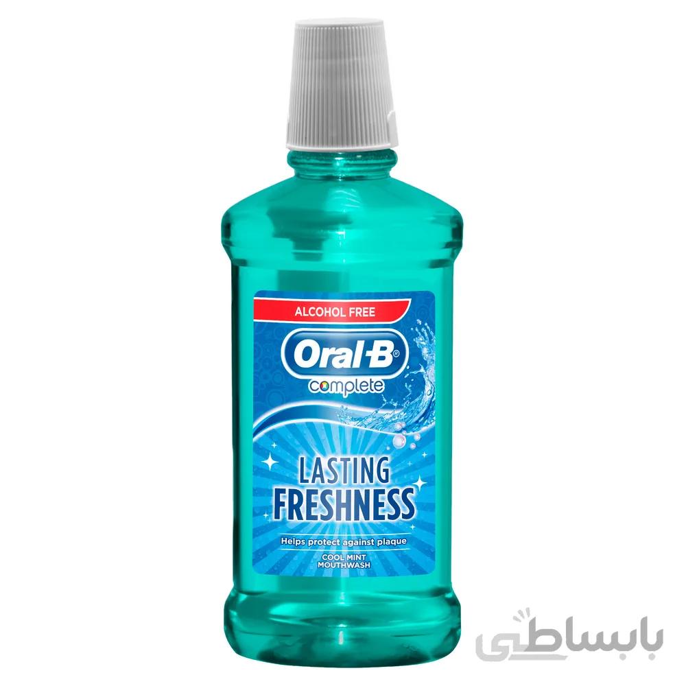 دهان شویه بدون الکل اورال بی مدل Lasting Freshness حجم ۵۰۰ میل