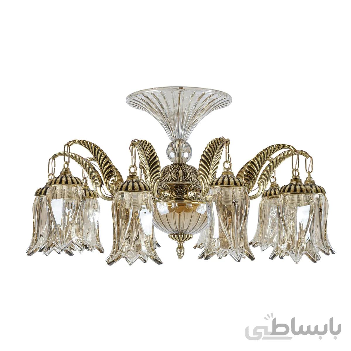 لوستر سقفی 10 شعله چشمه نور کد C3343/10-B