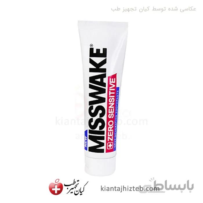 خمیردندان Misswake دندان حساس مدل zero sensitive حجم 100 میل