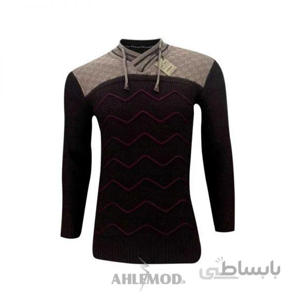 پلیور مردانه یقه بنددار مدل 5288