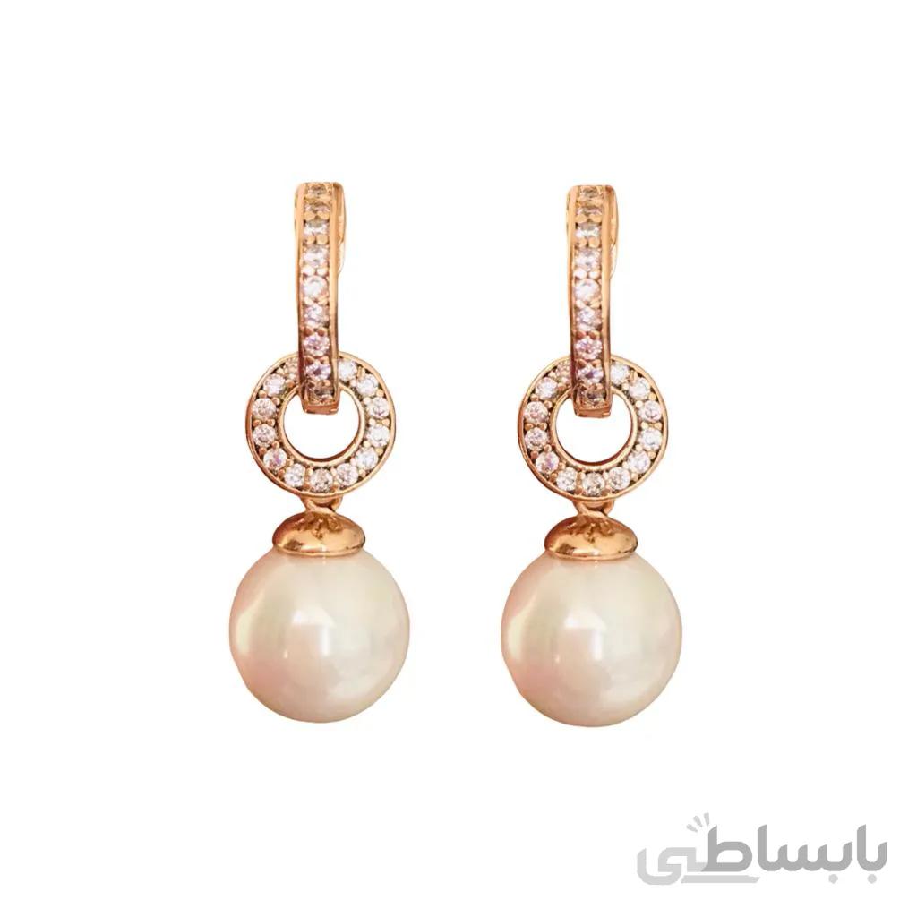 گوشواره طرح مروارید نگین دار (برندXuping)