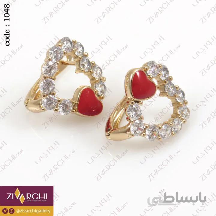 گوشواره فشاری ژوپینگ (طرح قلب) 1048