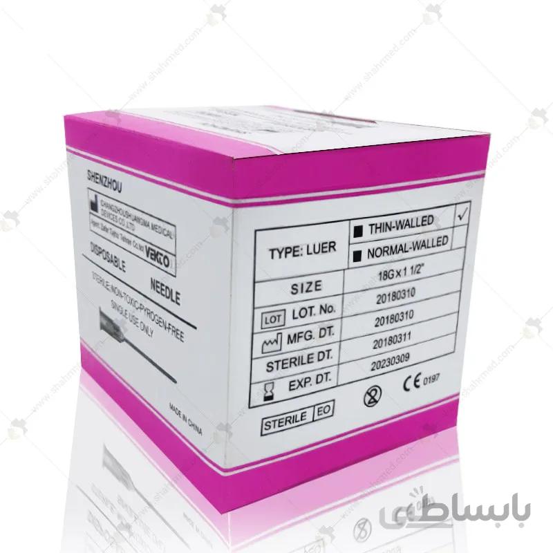 سرسوزن مزوتراپی گیج 18 بسته 100 عددی وکتو با طول 38 میلی متر Vekto Mesotherapy Needle G18 38mm