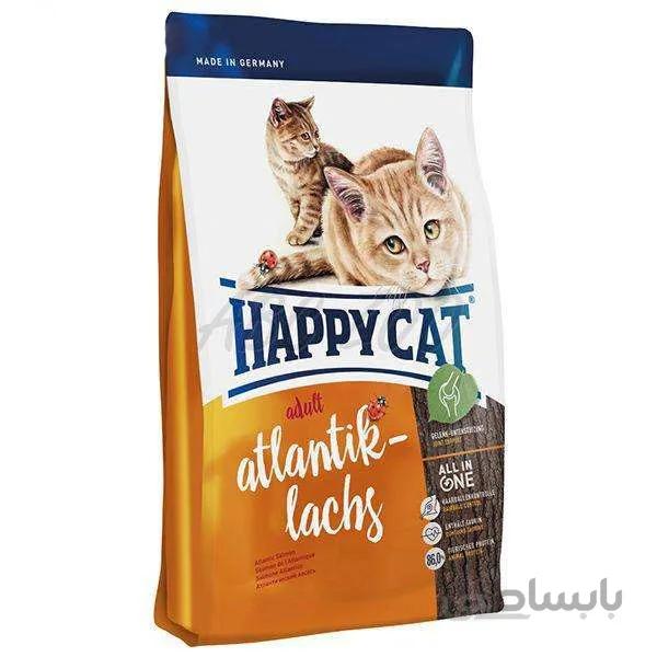 غذا خشک هپی کت مدل indoor atlantik lachs وزن 4 کیلوگرمی