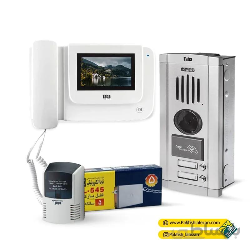 پکیج کامل آیفون تصویری مانیتور 4.3 اینچ مدل 1043 و پنل سهند کارتی تابا الکترونیک