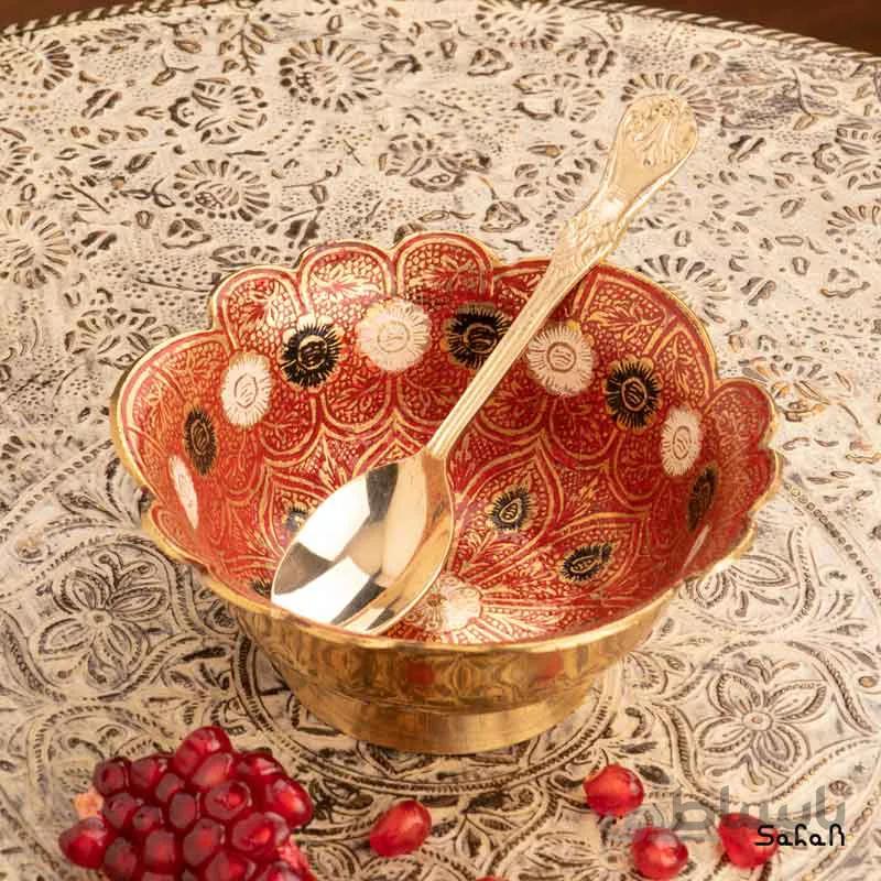 ست انار خوری برنجی میناکاری یلدا کد 07