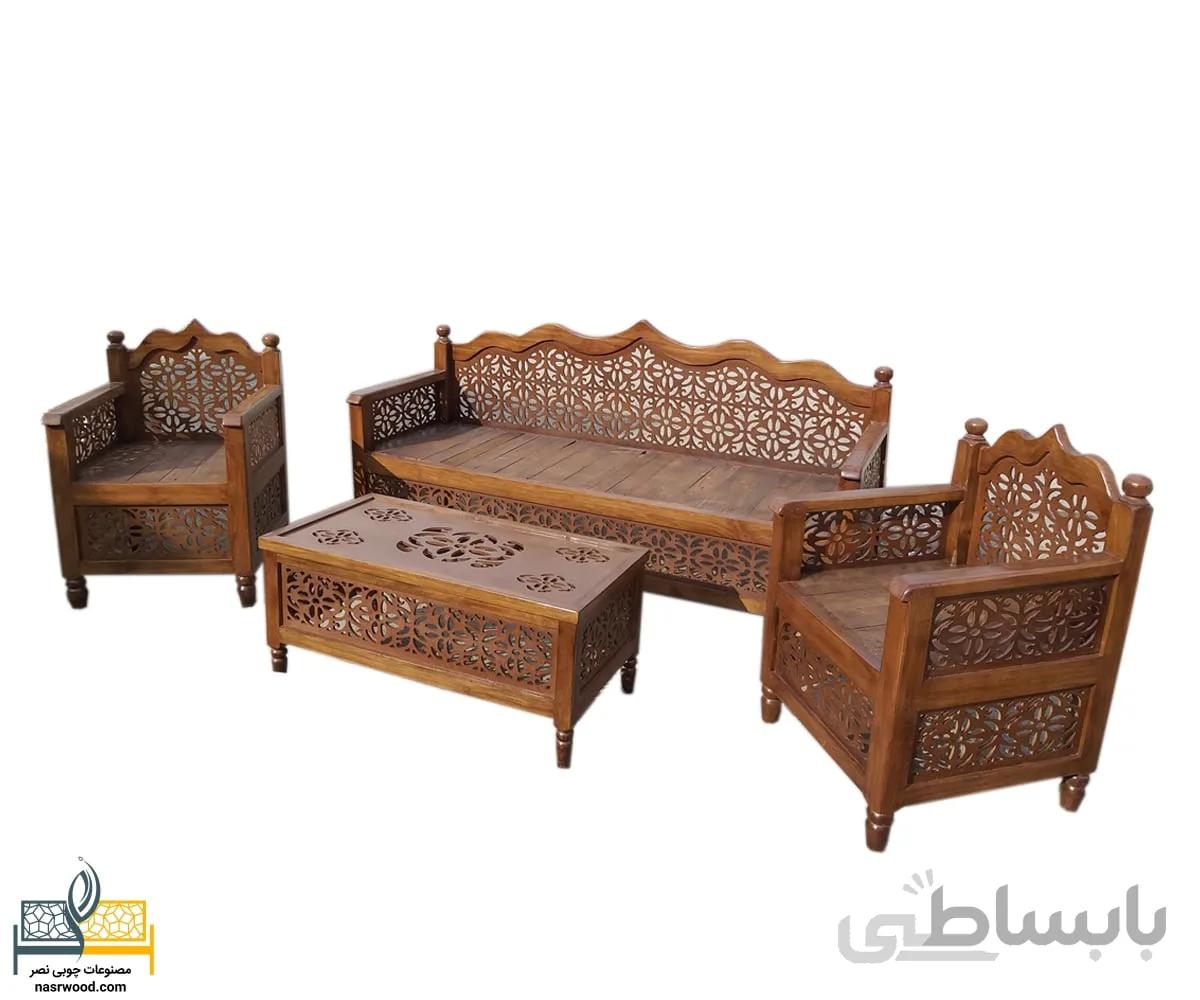 مبلمان ۵ نفره nasr-5xs5 با یک جلومیزی