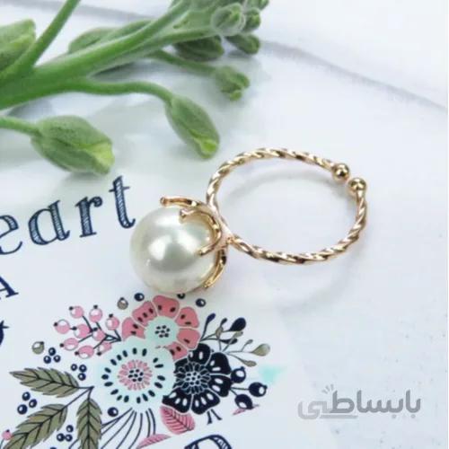 انگشتر تک مروارید فری سایز
