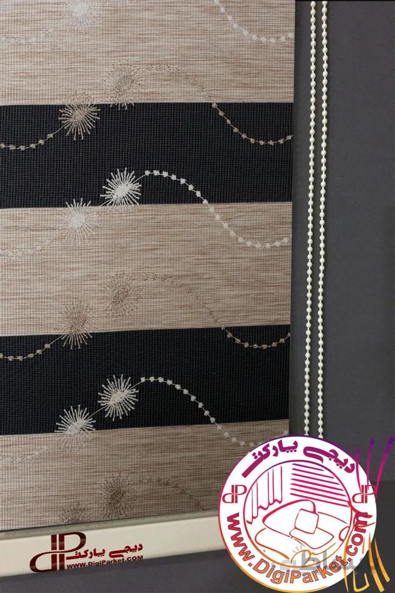 پرده زبرا خوش سایه زردوزی کالیته 25-3 کد ZB 12003