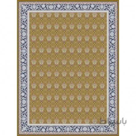 فرش ماشینی زمرد مشهد طرح 22005 گردویی گل برجسته