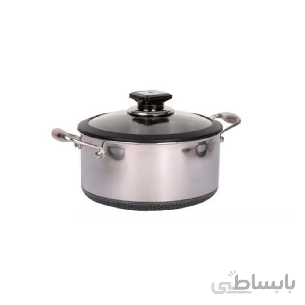 قابلمه T&K استیل مدل Black Cube سایز 24