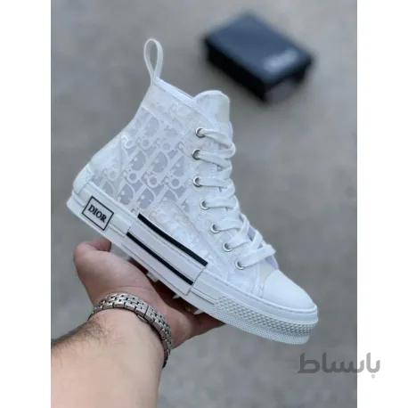 کفش ساقدار اصلی برند دیور سفید DIOR B23 HIGH-TOP SNEAKER