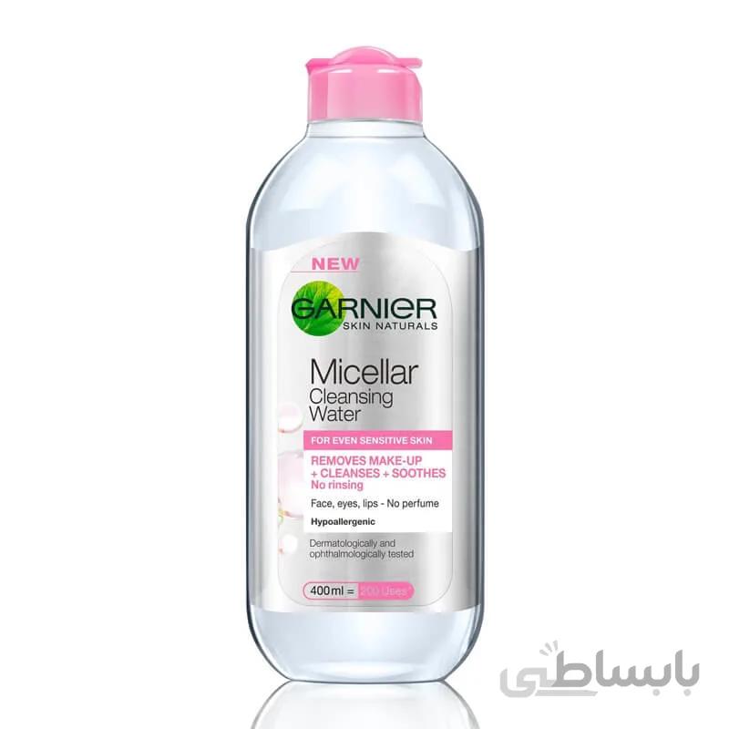 میسلار واتر گارنیر صورتی Skin Active پوست خشک و حساس