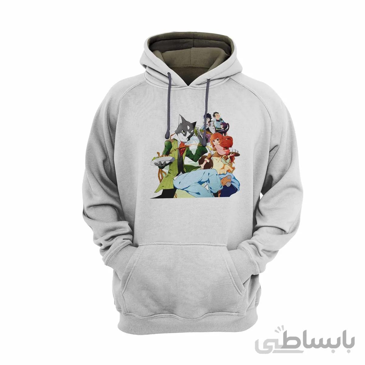 هودی سفید طرح انیمه ورود به افق Log Horizon کد KCT10461