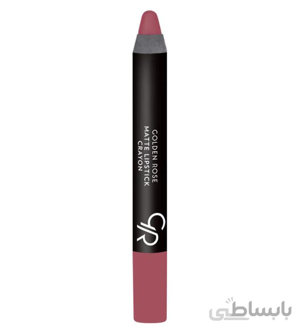 رژ لب مدادی مات گلدن رز شماره 09 ا Golden Rose Matte Pencil Lipstick No. 09