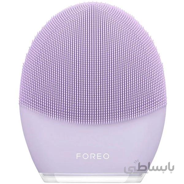 فیس براش فورئو FOREO مدل لونا LUNA 3 | پاکسازی صورت با فناوری T-SONIC، ضد چروک، رنگ بنفش ا FOREO LUNA 3 Sonic Smart Silicone Electric Facial Cleansing Brush for Sensitive Skin