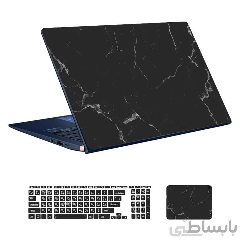 اسکین لپ تاپ طرح Marble کد ۱۱۳ به همراه استیکر کیبورد