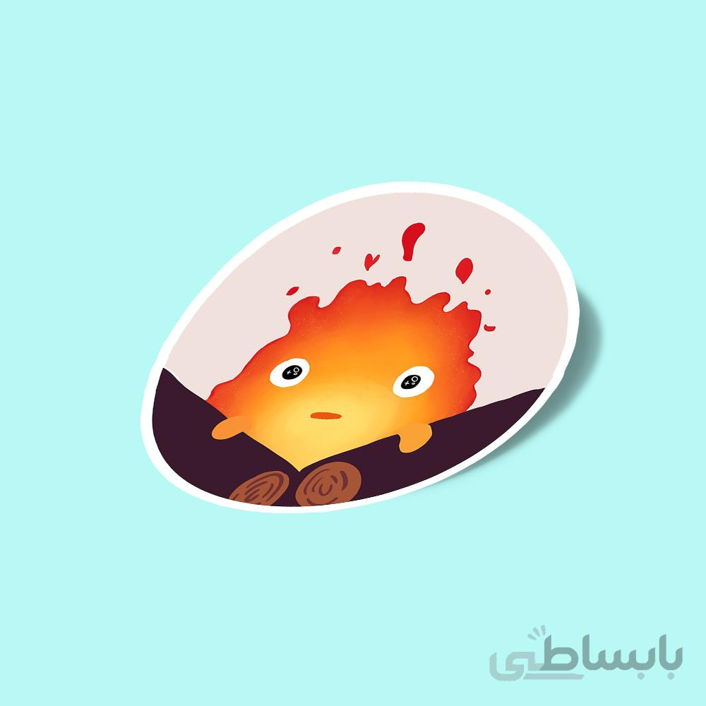 استیکر Cute fire demon
