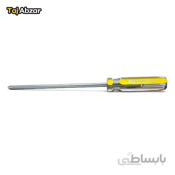 پیچ گوشتی چهارسو سفیر سایز 8*200