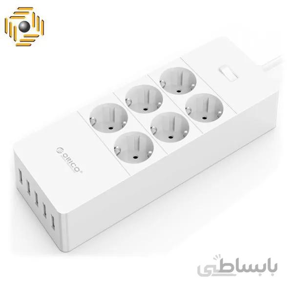 محافظ برق اوریکو HPC-6A5U-V1-EU ا Orico HPC-6A5U-V1-EU Power Strip With 6 Outlers
