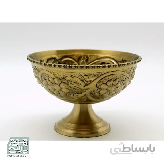 پیاله پایه دار گلدار برنجی کد 62134َA