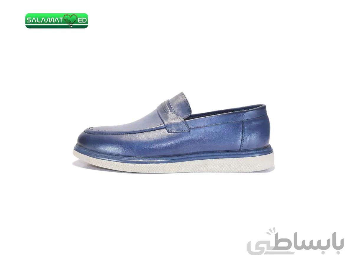 کفش چرم طبی مردانه جی اف اس مدل Milano – رنگ سرمه ای
