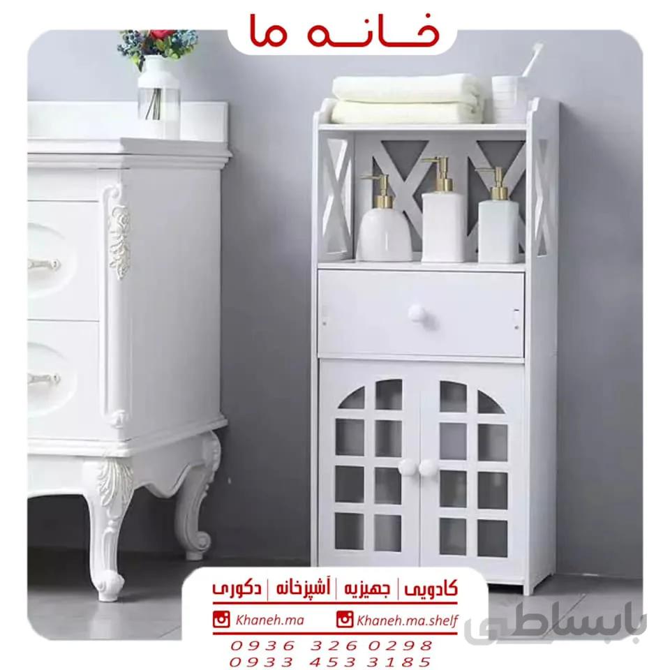 شلف کابینتی کشو دار بزرگ مدل زنبق