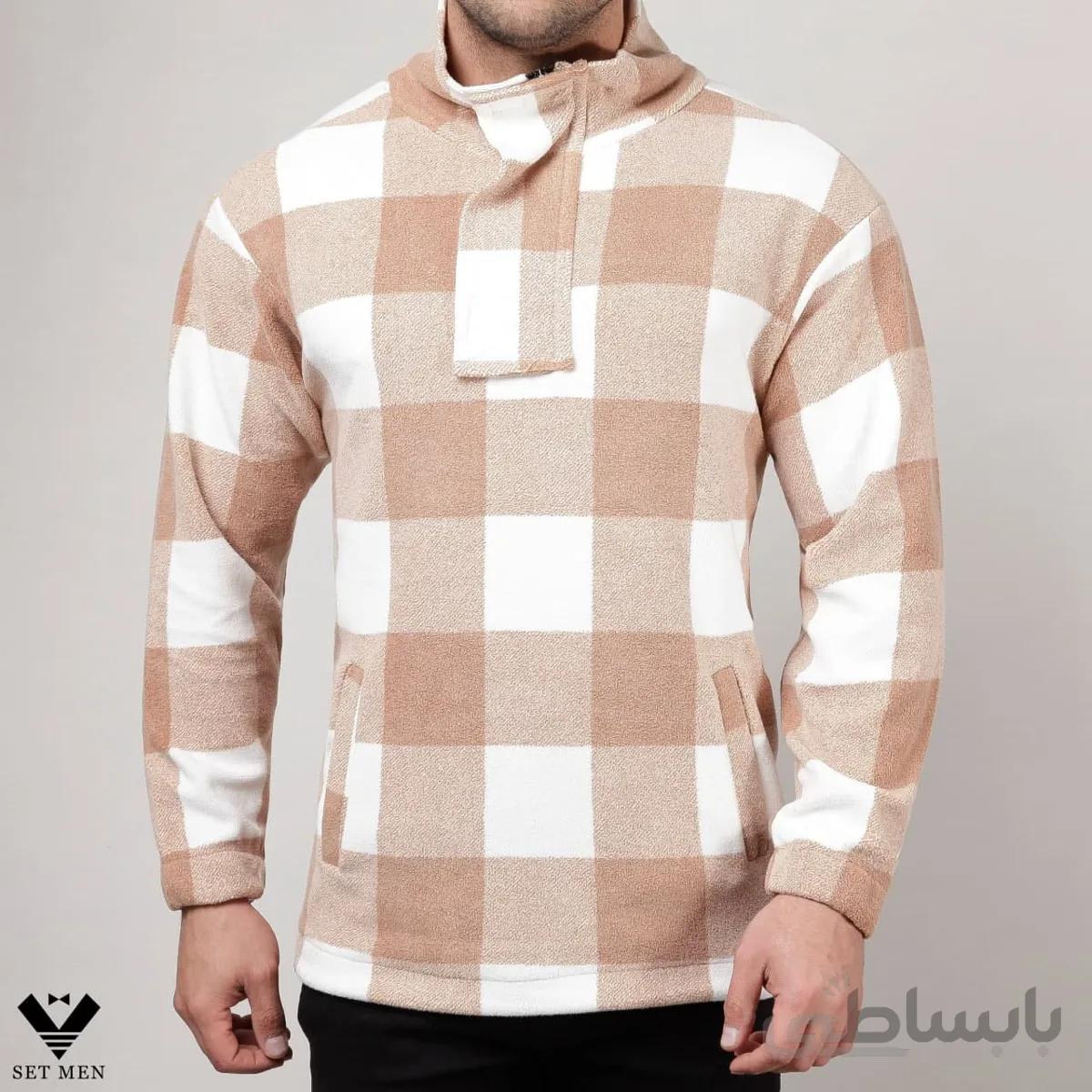بلوز حوله ای چهارخانه قواره بزرگ bh103