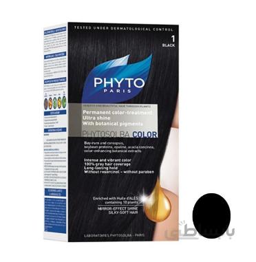 کیت رنگ مو فیتو مدل شماره 1 حجم 40 میلی لیتر رنگ مشکی
