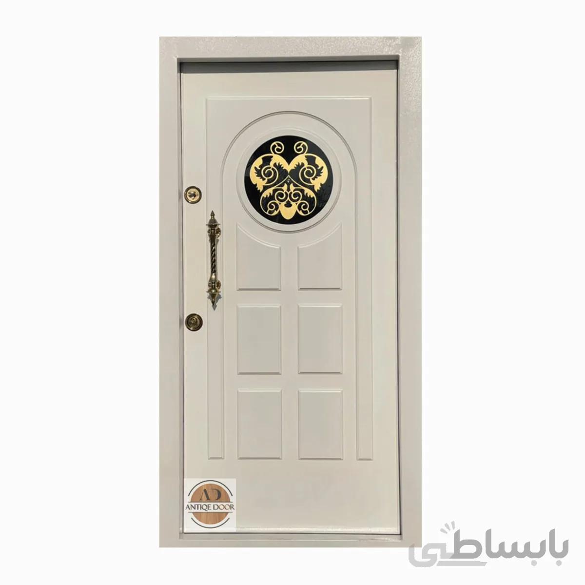 درب ضد سرقت روکش راش مدل توسکا سفید - 105 * 210 / راست بازشو