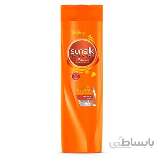 شامپو سان سیلک ۴۰۰ میل مخصوص موهای آسیب دیده – حاوی کراتین – SunSilk Co-Creations