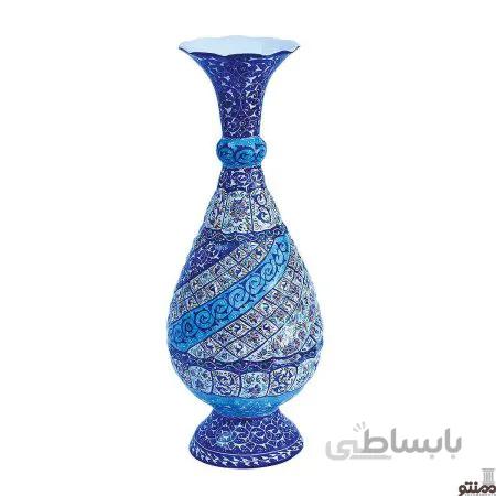 گلدان میناکاری طرح اسلیمی 25 سانتی متر