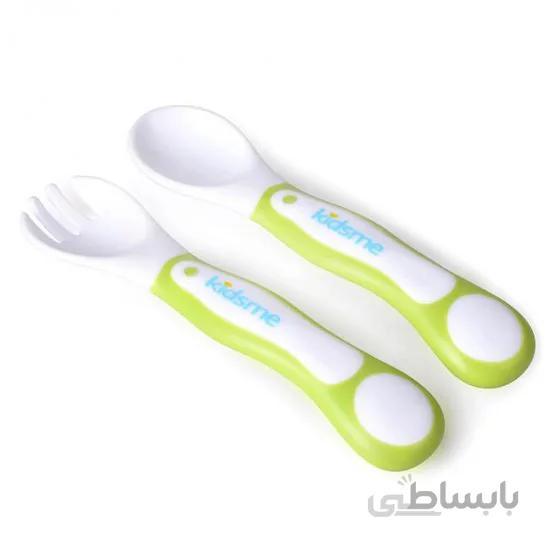 قاشق و چنگال کیدزمی Kidsme رنگ سبز