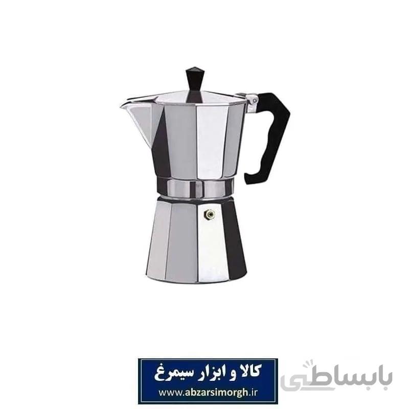 موکاپات یا قهوه جوش و اسپرسوساز روگازی آلومینیوم ۲ کاپ HGJ-001