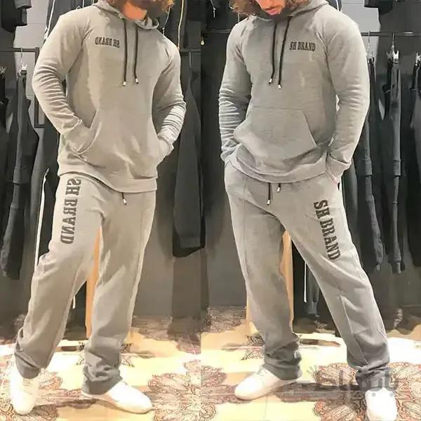 ست مردانه هودی و شلوار جنس دورس دو نخ پرزدار تمام کش کد156 ا Men's set of hoodies and pants made of Dors, two fluffy yarns, full length, code 156