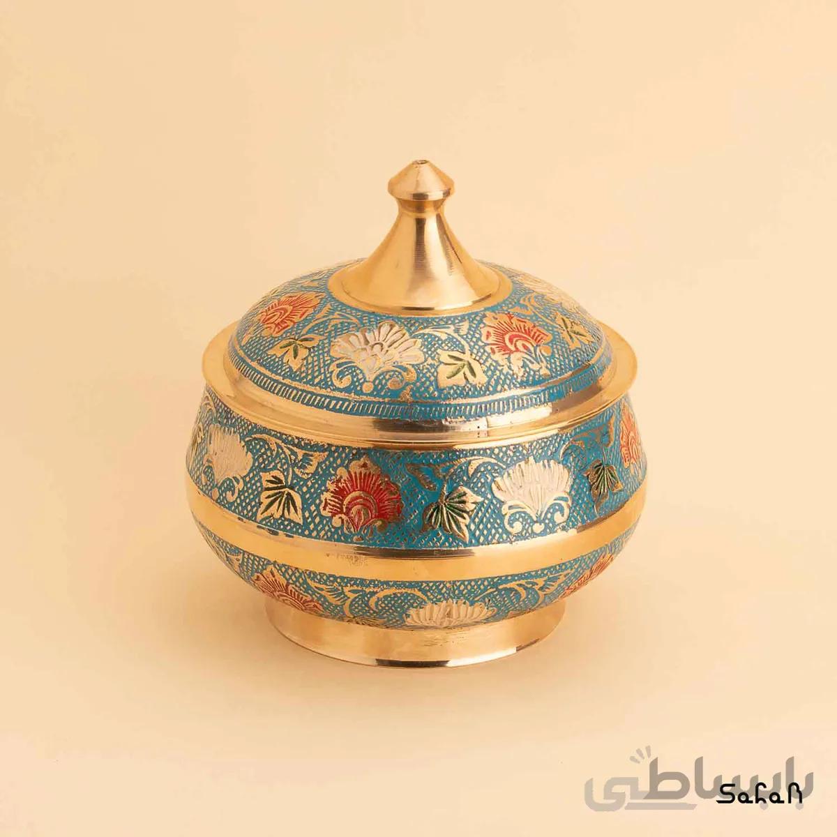 قندان برنجی میناکاری مدل پینار