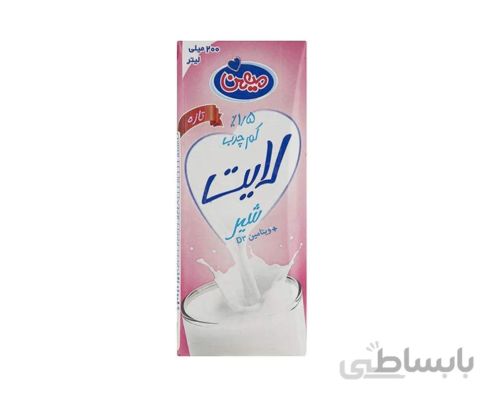شیر 200 سی سی کم چرب 1.5% چربی اسلیم میهن باکس 36 عددی