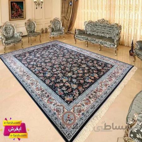 فرش ماشینی پرشین مشهد طرح 36014 طوسی گل برجسته