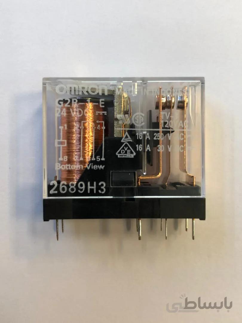 رله 24 ولت 16 آمپر تک کنتاکت OMRON هشت پایه