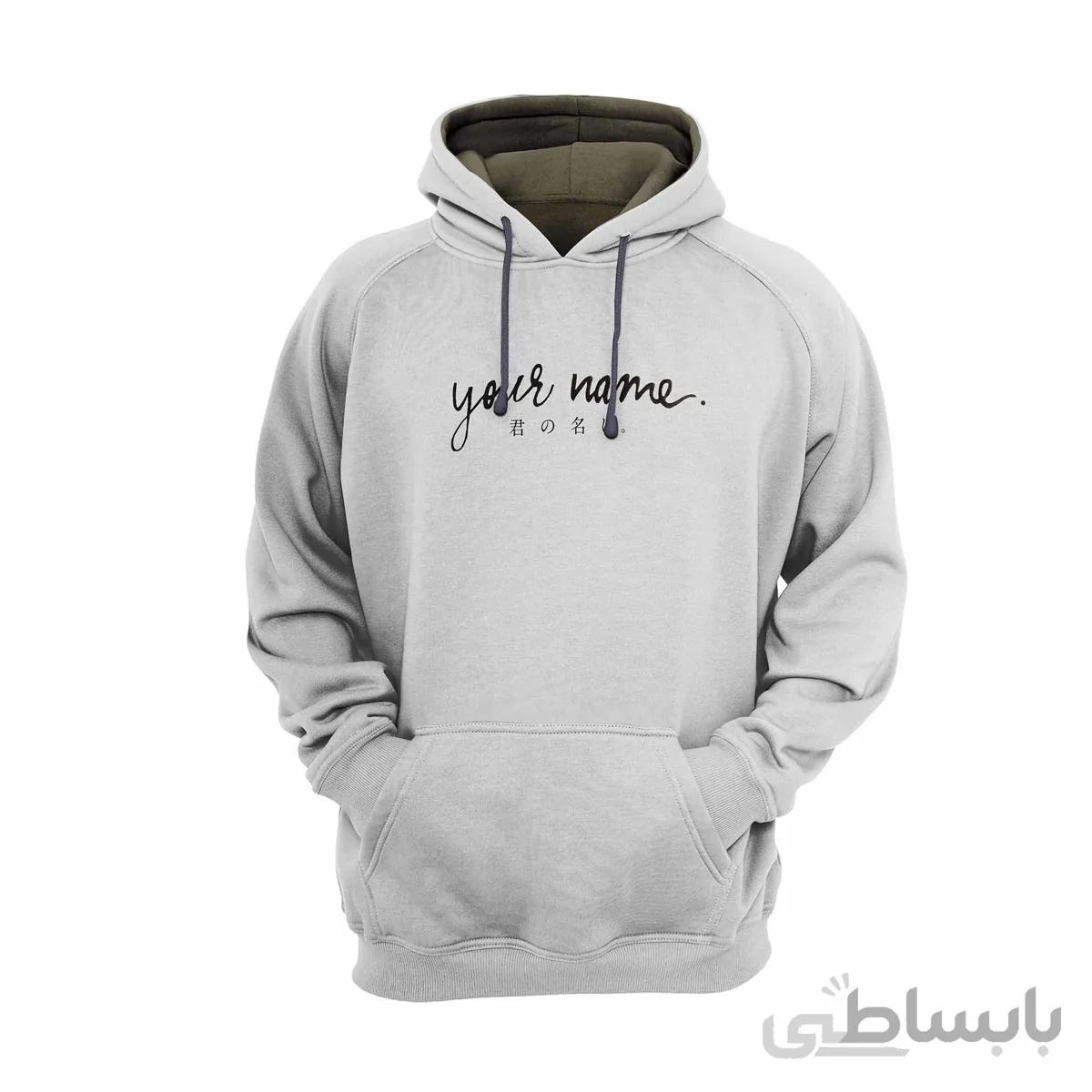 هودی سفید طرح انیمه نام تو Your Name