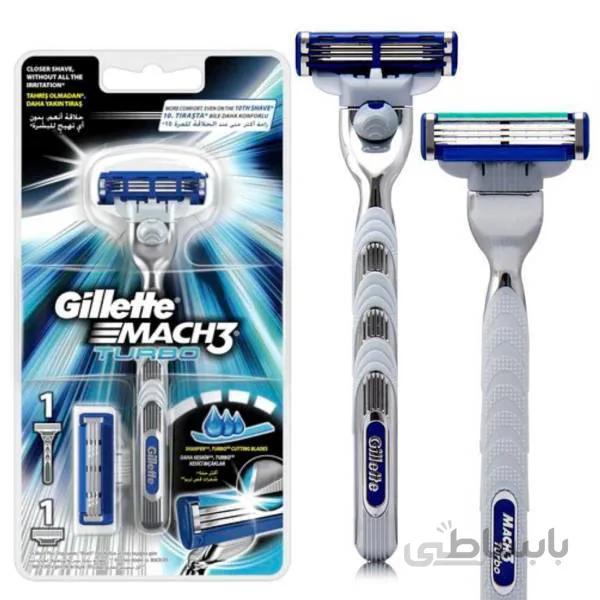 خود تراش مچ 3 توربو Gillette ا Gillette Mach3 Turbo Razor