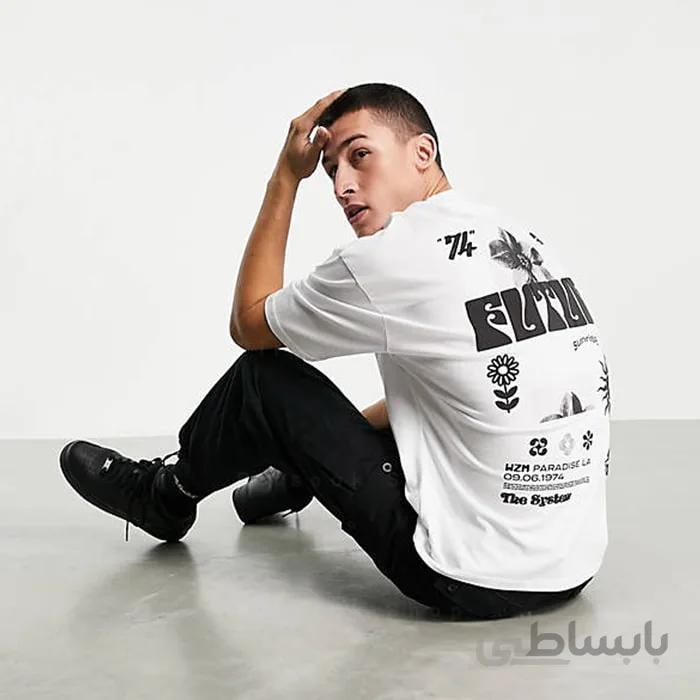 تی شرت مردانه گرافیکی future sunrise برند asos