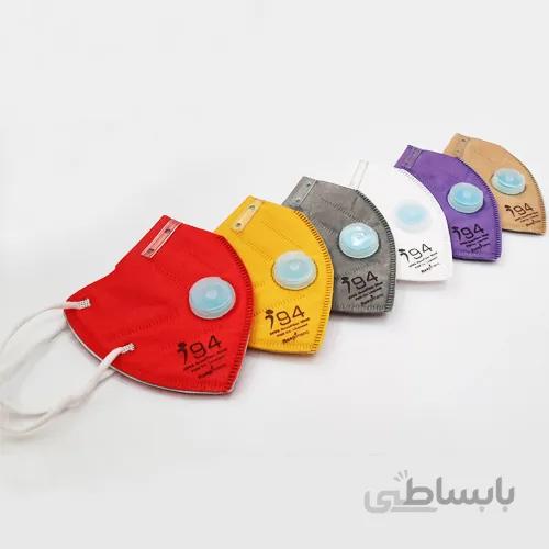 ماسک FFP2 سوپاپ دار آنتی باکتریال نانو با رنگ بندی متنوع