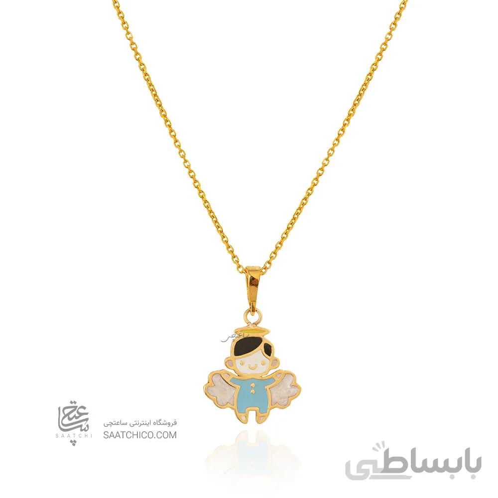 آویز طلا کودک طرح فرشته پسر کد KP627
