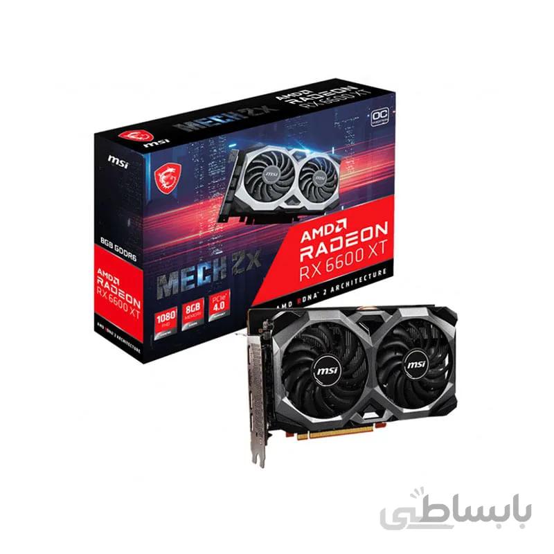 کارت گرافیک ام اس آی مدل Radeon™ RX 6600 XT MECH 2X 8G OC حافظه 8 گیگابایت ا MSI Radeon™ RX 6600 XT MECH 2X 8G OC Graphics Card