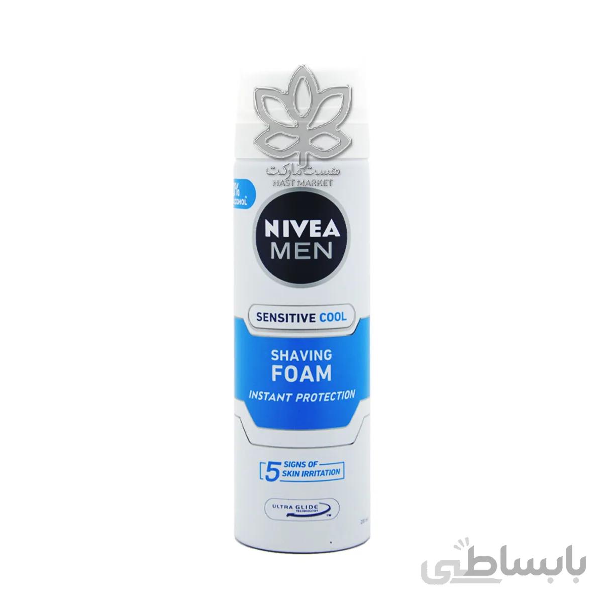 فوم اصلاح سنسیتیو کول ( پوست حساس ) ۲۰۰ میل نیوآ – nivea