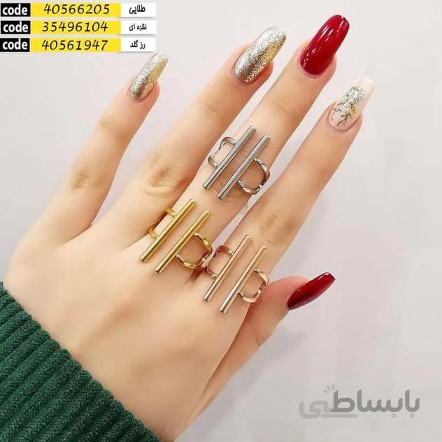 انگشتر استیل نقره ای
