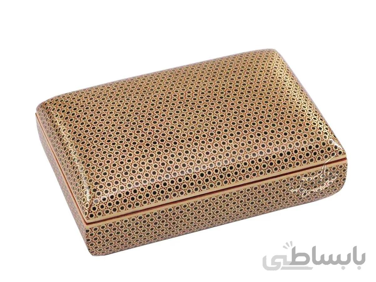 جعبه طلا و جواهر خاتم کاری