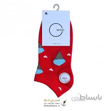 جوراب مچی فانتزی دخترانه مرسین طرح بستنی
