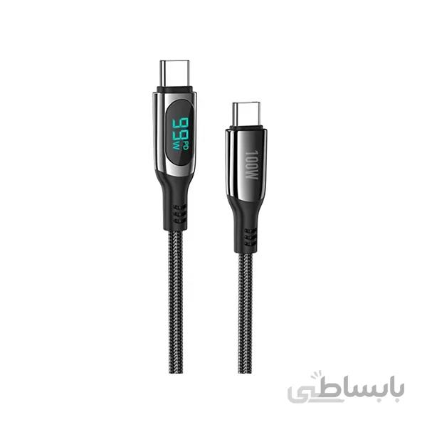 کابل شارژ تایپ‌سی به تایپ‌سی هوکوHoco S51 100W Extreme charging data cable for Type-C to Type-C